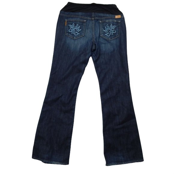 Paige Maternity Women's Laurel Canyon Low Rise Boot Cut Jeans  Size 32 - Picture 2 of 13